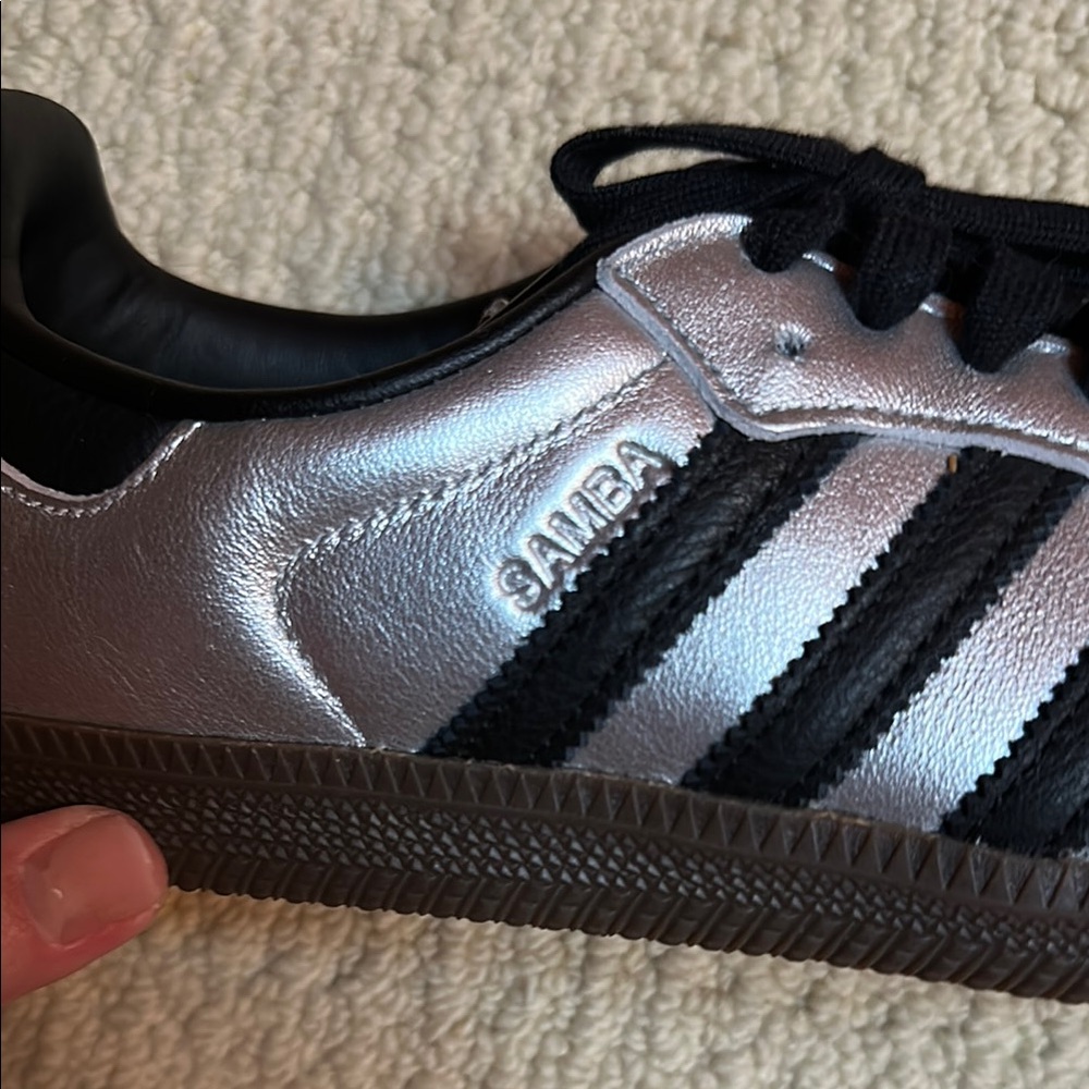 Adidas Women's Silver Sneakers - Picture 2 of 4